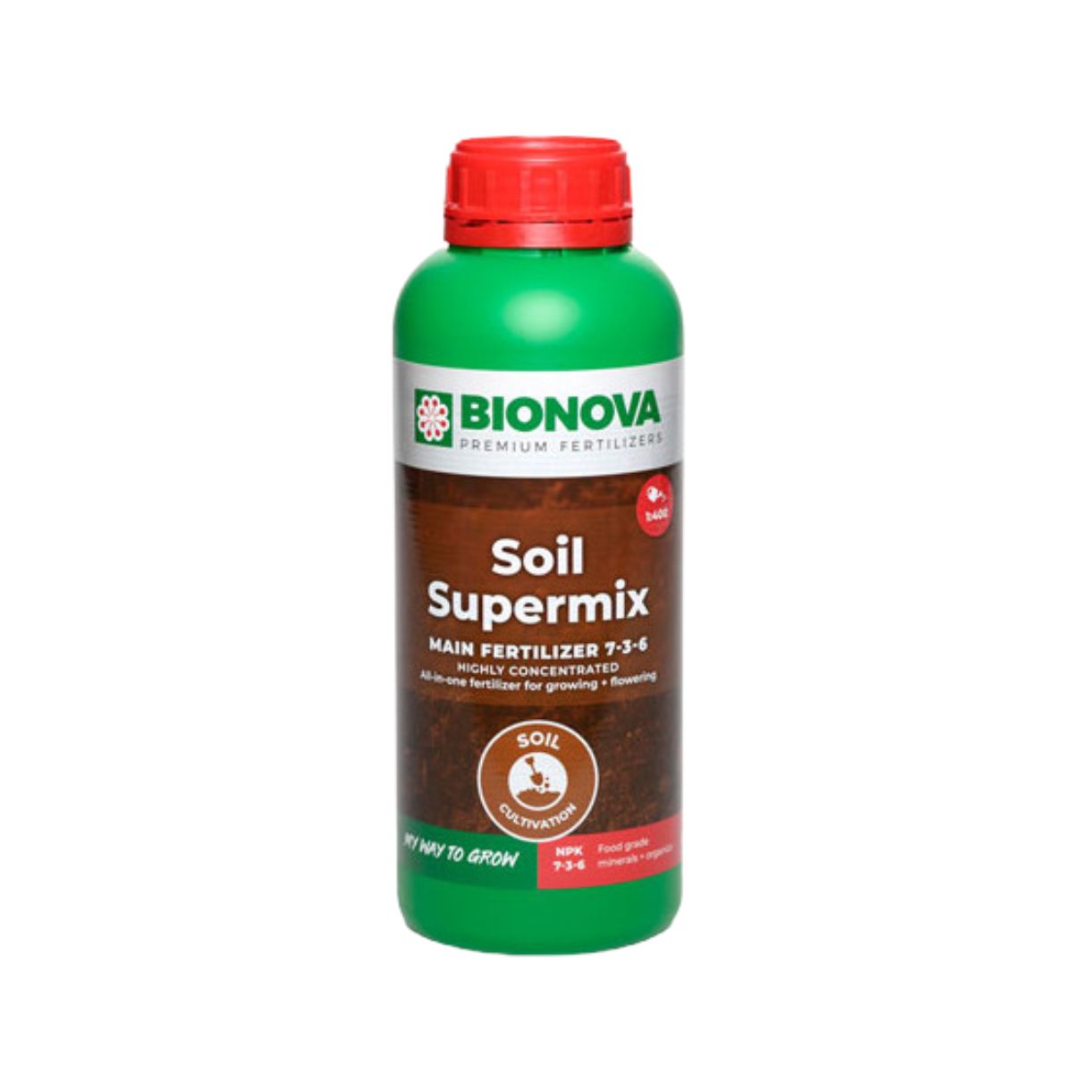 Bionova soil Supermix 1 litre, un engrais de croissance et de floraison