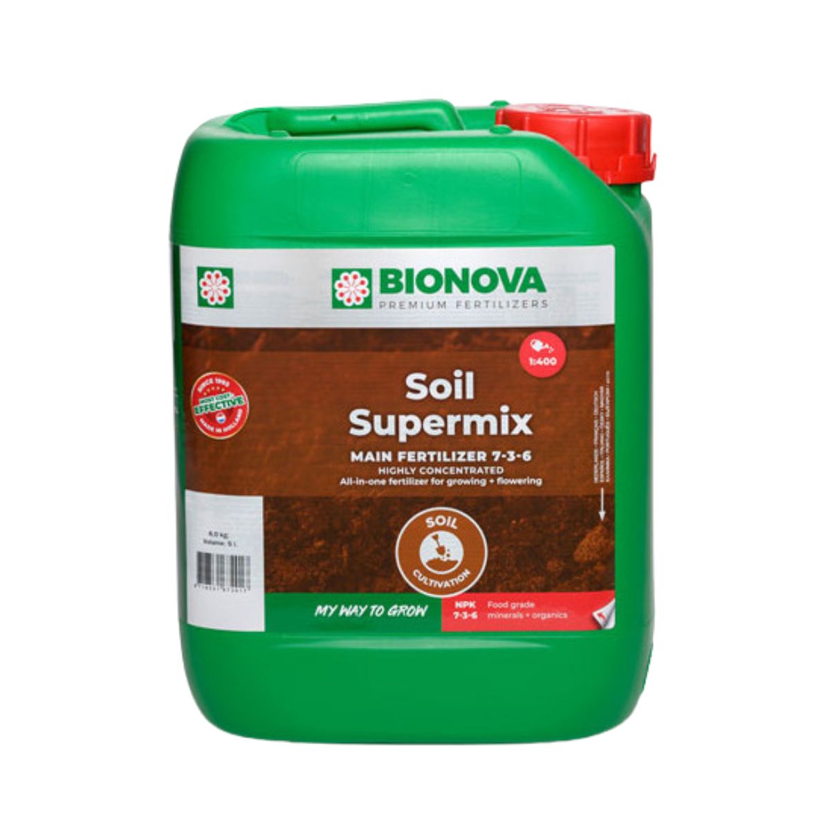 Bionova Soil Supermix 5 litres, un Engrais complet pour la croissance et floraison