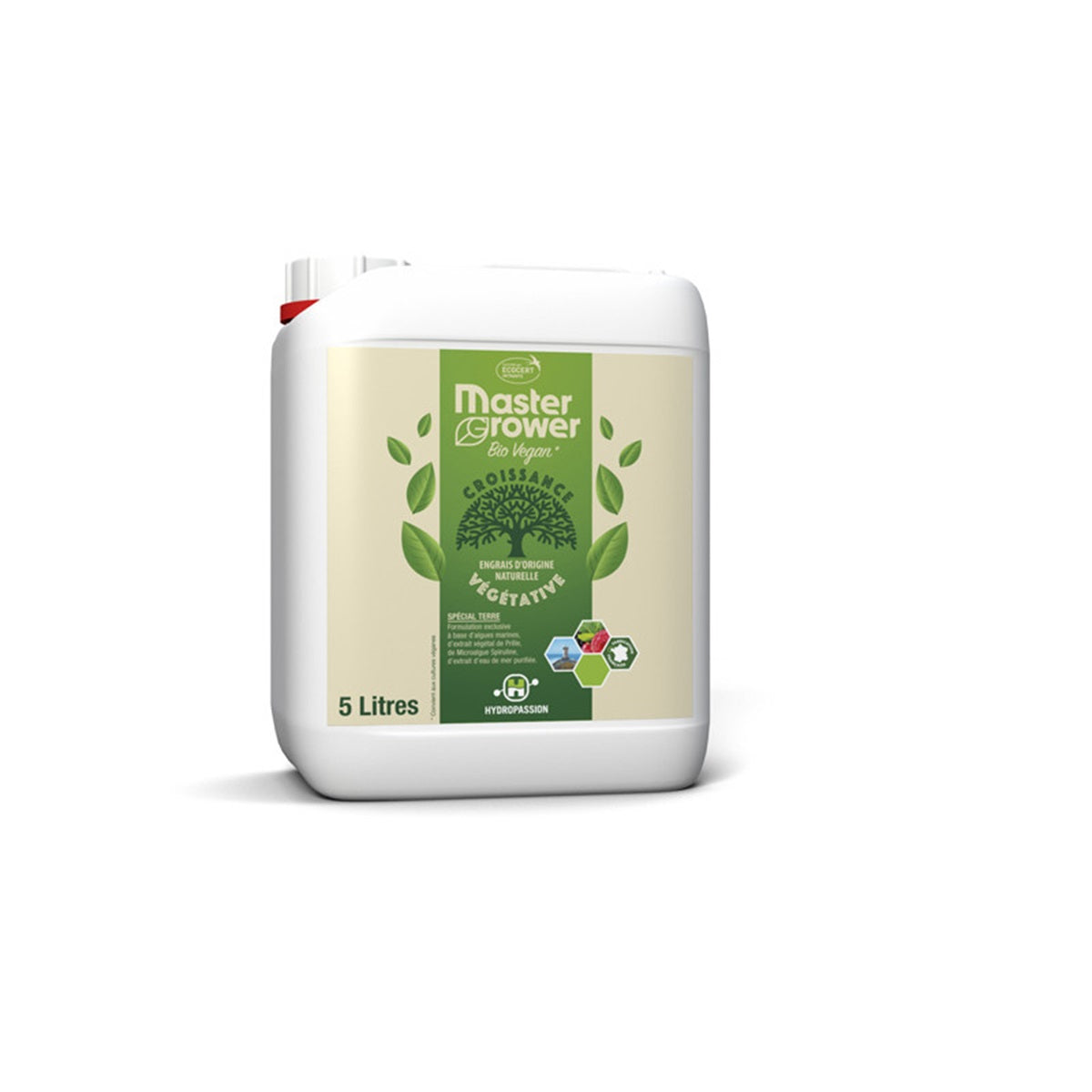 Engrais de croissance Master Grower Vegan Grow en bidon de 5 litres