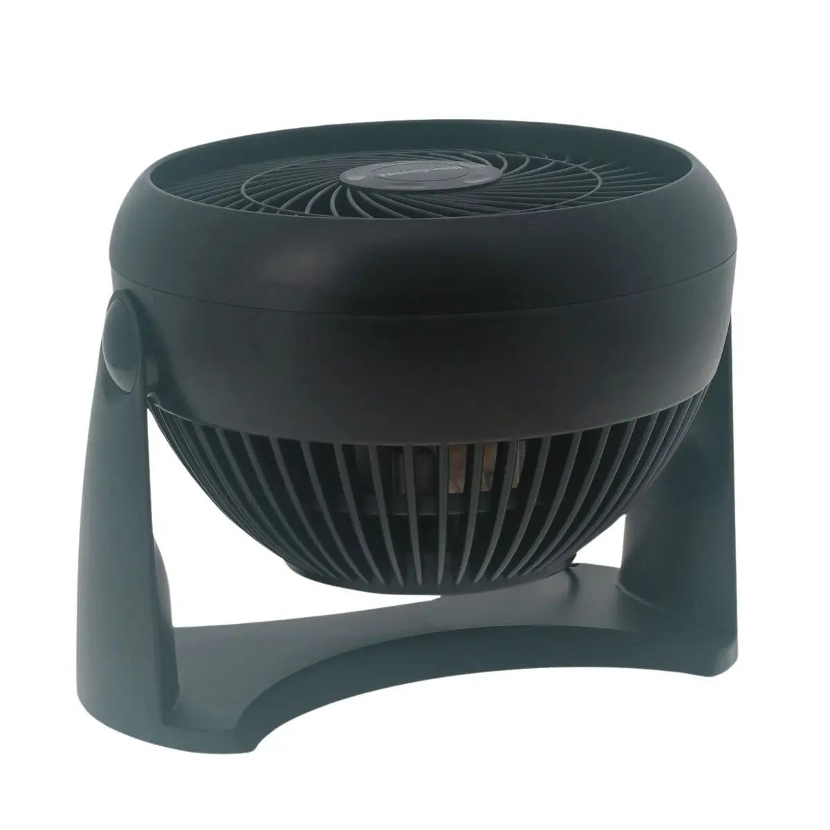 Ventilateur TurboForce Noir en position inclinée, offrant une ventilation ajustable à 90 degrés.